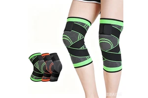 Breathable Knee Sleeve with Dual Straps for Running Basketball & Arthritis