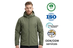 Waterproof Jacket Coat Men's Outdoor Tactical Jacket Camouflage Softshell Hoody Hiking Camping Cargoes Jacket