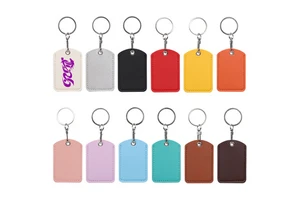 Protective PU Leather Rectangular Card Sleeve & Keychain With Durable Design For High Quality Key Pouch And For Compatibility