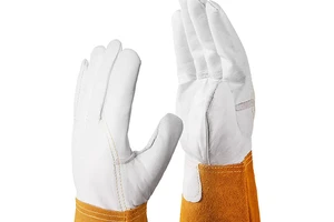 Premium Goatskin Tig Welding Gloves with Latex Coating High-Dexterity and Soft Lining Customized and Anti-Impact Wholesale