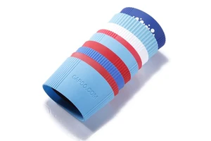 Custom Silicone Coffee Cup Sleeve Heat Resistant Bottle Protective Cover Sleeve