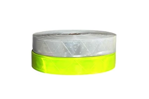 High Viz Construction PVC Reflective Tape White Fluorescent Color Self Adhesive Untearable Shape for Construction Clothing Ekai
