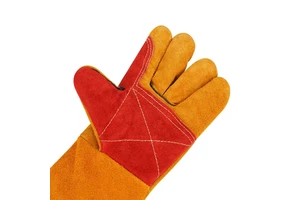 Durable Garden Adjustable Heat Resistant Long Hand Cow Leather Tig Welding Safety Gloves for Welder Workers