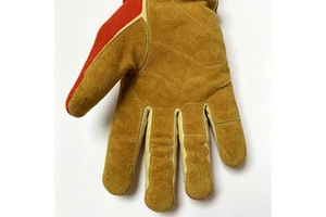 Raveled Two-Layer Cowhide Thickened Labor Protection Rescue Gloves for Electric Welding Industry High Temperature Factory