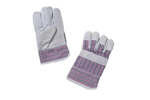 For SWW001 Sheepskin Anti-static Breathable Textured Grey Short Wear Resistant Heat Insulation Welder Work Gloves