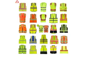 OEM High Visibility Reflective Safety Vest For Construction Road Riding Work & Security Safety Jacket