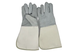 GMW-05 Heavy Duty Reinforced Cowhide Split Leather Anti-Vibration Anti-Slip Smooth Welding Gloves Industrial Safety