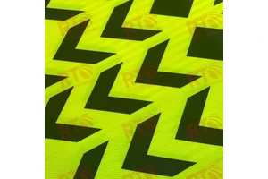 Oman UAE Truck Arrow Reflective Sticker Fluorescent Yellow Prismatic 5cmx90cm Adhesive Vinyl Reflective Rear Marking Plate