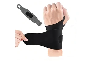 Adjustable Compression Wrist Wraps Brace With Thumb Loop For Carpal Tunnel, Gym, Weightlifting, Sports, Tennis, Badminton