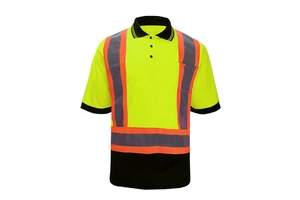Wholesale Fully Customized ANSI Class 1 Waterproof Reflective Safety Vest with LED Flash and Reflector Tapes Polyester Material