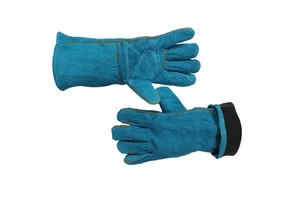 Extreme Heat/Fire Resistant Gloves Leather, Mitts Perfect for Welding/Oven/Grill/BBQ/Mig/Fireplace/Stove/Pot Holder/Tig Welder