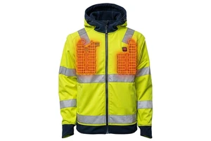 Unisex High Visibility Outdoor Work Jacket CLASS 3 Hi-Vis Reflective Heated Coat Waterproof Safety Heated Jacket Mens