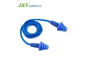 Wholesale Custom TPE Reusable Earplugs EN352-2 SNR 32 DB NRR 25dB Hearing Protection Noise Cancellation Earplugs Cord