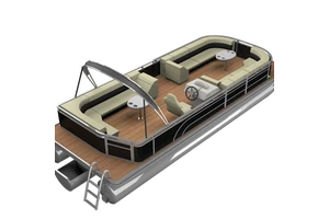 Brand New 30ft Aluminum Outboard Party Barge Floating Tritoon Pontoon Boat With Swingback For Sale