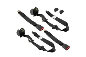 2pcs Universal Retractable Sports 3-Point Nylon 2020- Safety Seat Belt Harness Set