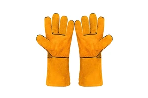 Custom Size And Color Welding Gloves- Long Cowhide Genuine Leather Work Protection From Fireproof