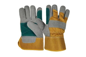 Red Leather Welding Gloves with Kevlar Liner Reinforced Thumb & Double Palm Tear Resistant for TIG/MIG/Stick Welding