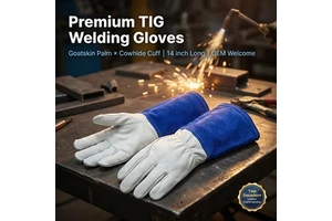 Soft Long Sheepskin Palm Welding Gloves for High Temperature Hot Work Cowhide Cuff Heat Resistant Wear Proof Safety Work Gloves