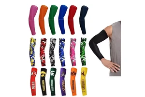 FQ CUSTOM America Flag Blank Digital Camo Ice UV Protection Compression Arm Sleeves Cooling Basketball Cycling Arm Sleeve Custom