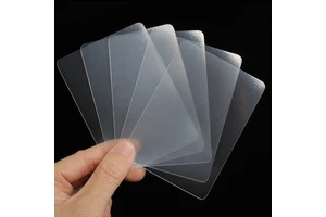 Premium Rounded Corner Card Sleeves 66x91mm Transparent Frosted Protector Card Sleeves Rough Texture Card Sleeves