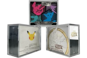 Clear Hard Acrylic Protector Case For Pokemoned Elite Trainer Box ETB Dustproof Display