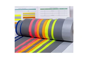 High Vis Fluo Yellow Red Flame Retardant Reflector FR Reflective Material Sew on Reflective Fabric Strips Tape for Clothing