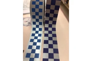 High Strength Blue and White Reflective Polyester Cotton Warning Tape for Barricade Mining