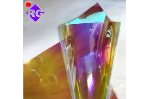3M Quality Glass Dichroic Red Blaze Iridescent Cellophane Window Film for Building Acrylics and Decoration