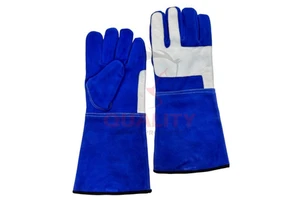 Welding Gloves for Professionals and Heat Resistant Leather Design with Gauntlet Style Coverage for Maximum Safety Protection
