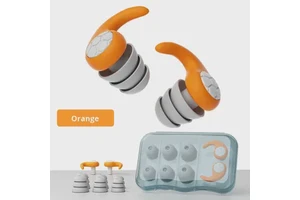 Unisex Three-Layer Silicone Earplugs Noise Reduction Full Size Hearing Protection for Swimming Sports Waterproof for Students