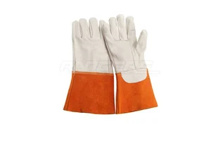 Custom Leather Welding Gloves for Men Anti Cut and Anti Heat MIG TIG Work Gloves OEM Safety Labor Protection Gloves in Bulk