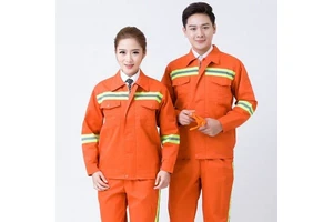 High Visibility ANSI Class 2 Reflective Safety Jacket 100% Cotton Orange Waterproof with Customized Logo and Split Design