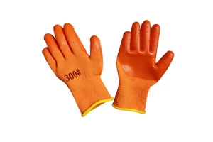 Industrial Safety Pvc Dotted Double Coated Terry Liner Work Hand Protective Welding Gloves