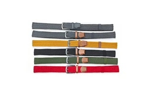 Premium Elastic Braided Belt Multi-color Solid Color Stretch Braided Belt Woven Belt No Hole Design Ready To Ship In Stock