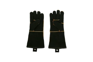 16 Inches 662℉ Leather Forge Welding Gloves Heat-Resistant Mitts for BBQ Tig Mig Furnace Stove Pot Garden Gloves Protective Gear