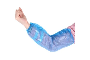 Disposable Waterproof PE Sleeve Cover Hand Plastic Arm Sleeves Blue ISO CE Approved