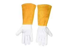 Latest Leather Welding Gloves | Long Cuff, Fire Resistant & Safety Work Gloves Made In Pakistan