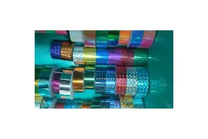 Prismatic Holographic Effect Eco-Friendly Industrial Use Reflective Self-Adhesive Tape with Colorful PET Material