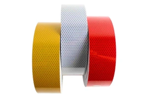 5cm High Intensity Grade PET White Glass Bead Reflective Tape Sticker High Visibility Strong Adhesive Reflective Tape For Truck