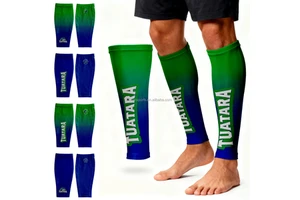 FQ Custom Green Tuataraaaa Gradient Athlete Calf Sleeves Digital Camouflage Leg Sleeve Sublimated Sports Protective Leg Cover