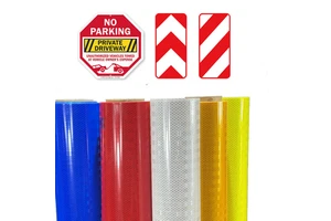 5-7 Years HIP Reflective Adhesive Vinyl Printable Acrylic Yellow White Reflective Film Roll for Number Signs Traffic Warning