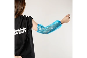 PE Hand Sleeves Disposable Protective Arm Sleeve Dust Proof Sleeves Protectors with Elastic Cuff