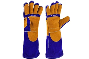 Heat Resistant Mitts Tig Welder Long Sleeve Welding Leather Safety Gloves