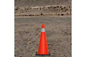 Wholesale Reflective PVC Orange Traffic Cone with Black Base for Construction Site Safety and Road Warning Made in TW