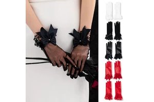 JS Premium Lace Stitching Plain Dyed 100% Polyester Welding Gloves Comfortable Durable