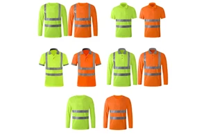 YIDAO Customizable ANSI CLASS 2 HI VIS Waterproof Breathable Reflective Safety Vest T-shirt Polo Shirt 100% Polyester