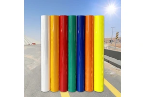 High Visibility Prismatic Reflective Safety Sticker Untearable PET Reflective Material Sheet Film Vinyl Roll Printable Warning