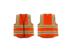 2025 Custom Safety Vest ANSI Class 1 EN 20471 Certified High Visibility Orange Reflective Signal with Customized Logo S-4XL
