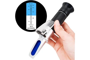 0-80% High Accuracy Alcohol Refractometer Handheld Alcohol Tester Water Quality Analyzer Metre for Wine Brandy Beer