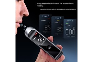 Portable Alcohol Tester, Digital Breath Alcohol Detector, Personal Alcohol Tester-Ideal For Home And Travel Use